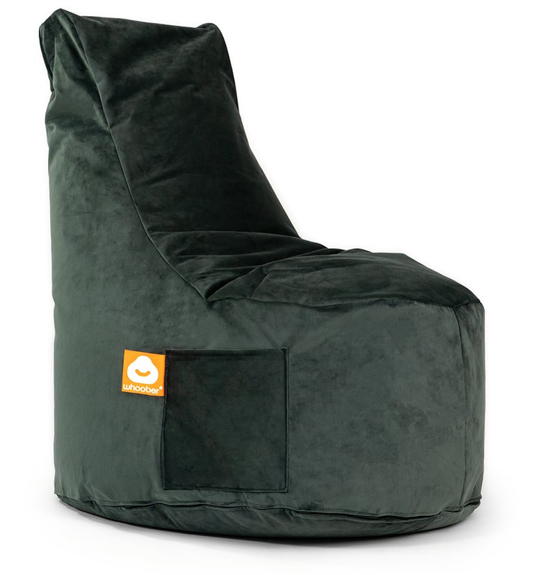 Nice Stoelvormige Zitzak Antraciet Fluweel