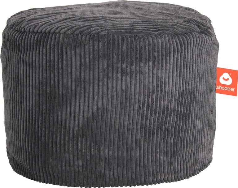 Rhodos Poef Zitzak Antraciet Ribcord