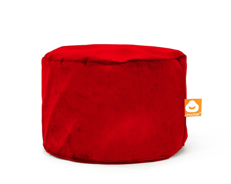 Rhodos Poef Zitzak Rood Fluweel