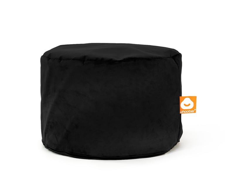 Rhodos Poef Zitzak Zwart Fluweel