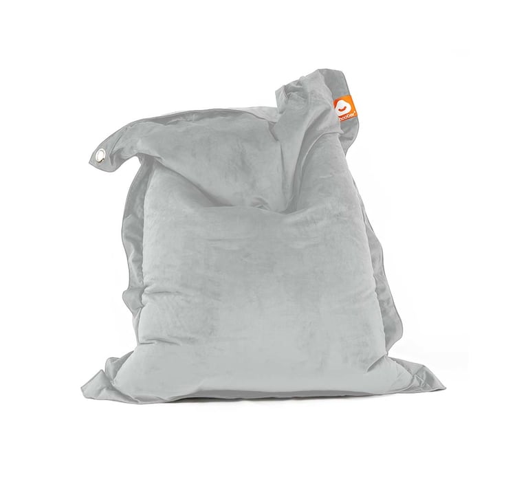 St.Tropez Rechthoekige Zitzak Grijs Fluweel