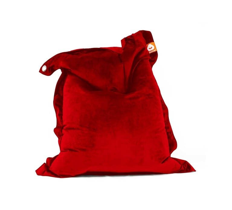 St.Tropez Rechthoekige Zitzak Rood Fluweel