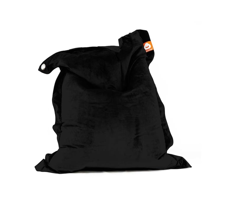 St.Tropez Rechthoekige Zitzak Zwart Fluweel