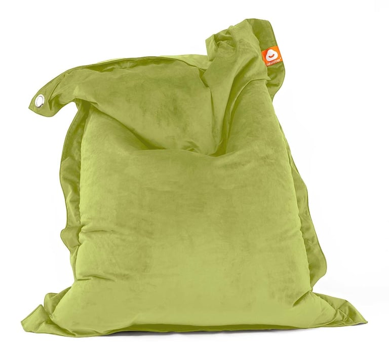 St.Tropez-XL Rechthoekige Zitzak Pistache Fluweel