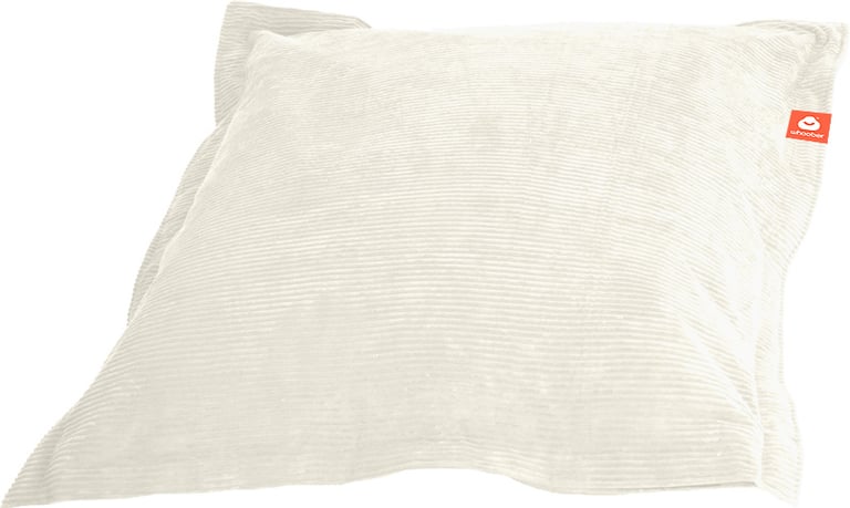 St.Tropez Rechthoekige Zitzak Wit Ribcord