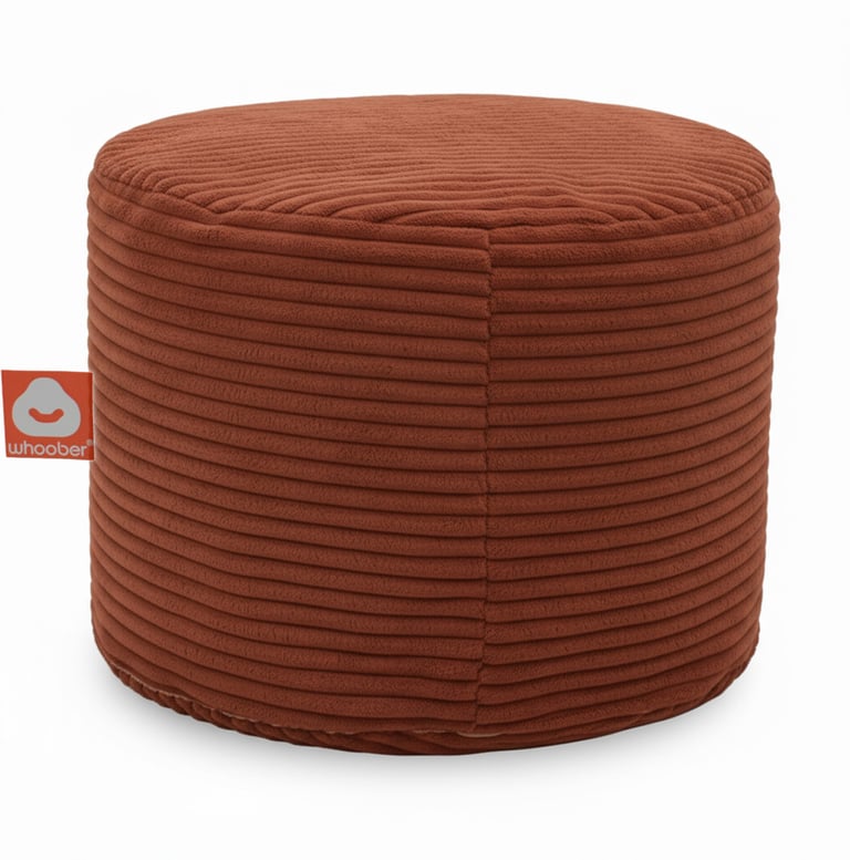 Rhodos Poef Zitzak Bordeauxrood Ribfluweel