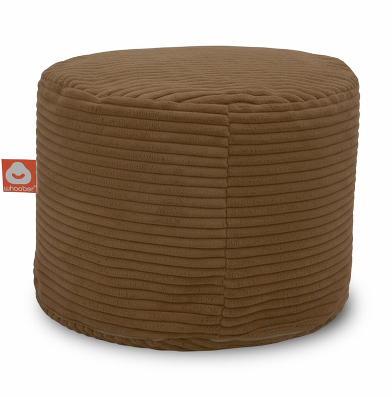 Rhodos Poef Zitzak Donkerbruin Ribfluweel