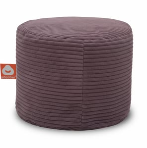 Detail van de paarse poefzitzak met losse binnenzak en rits