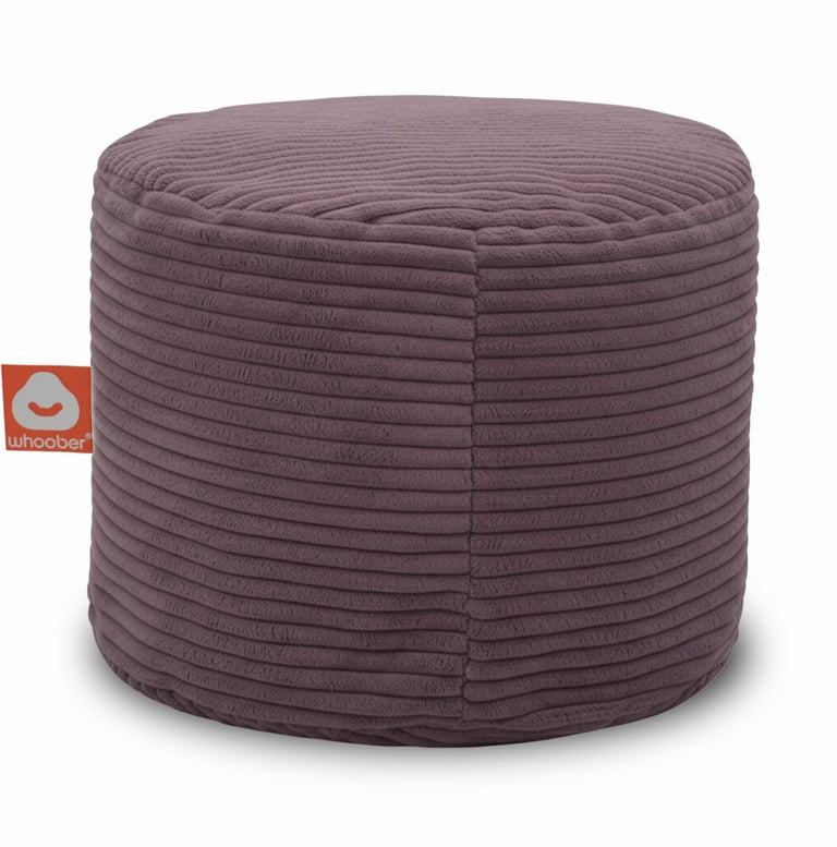 Rhodos Poef Zitzak Paars Ribfluweel