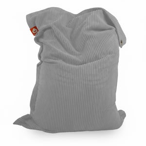 St. Tropez XL licht grijs dik ribfluweel rechthoekige zitzak