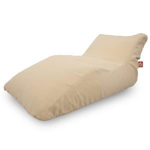 Bali XL creme-loungezitzak teddy stof whoober