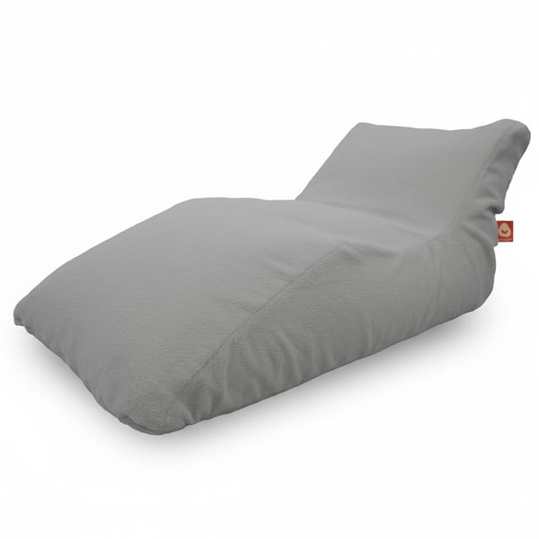 Bali XL lichtgrijs XL loungezitzak teddy stof whoober