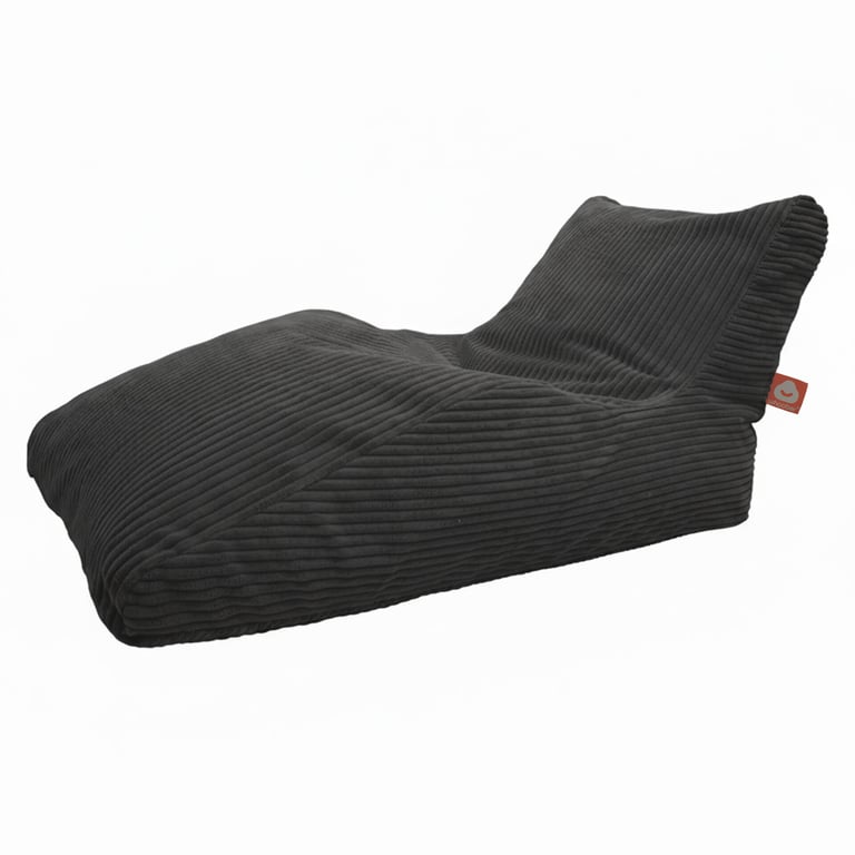 Bali-XL Lounge Zitzak Antraciet Ribfluweel