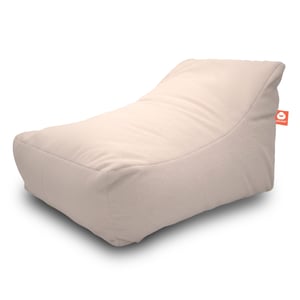 Bali creme loungezitzak teddy stof zitzak zijkant