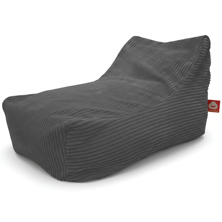 Bali Loungestoel Zitzak Grijs Ribfluweel