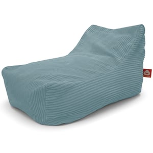 Bali Dikke ribfluweel aqua blauw loungezitzak small zijkant
