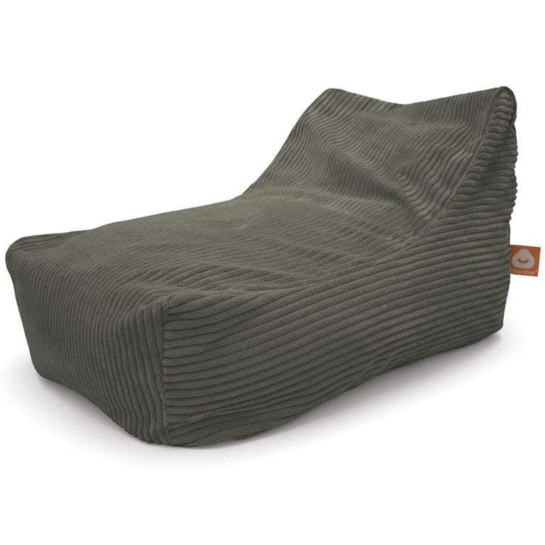 Bali Loungestoel Zitzak Olijfgroen Ribfluweel