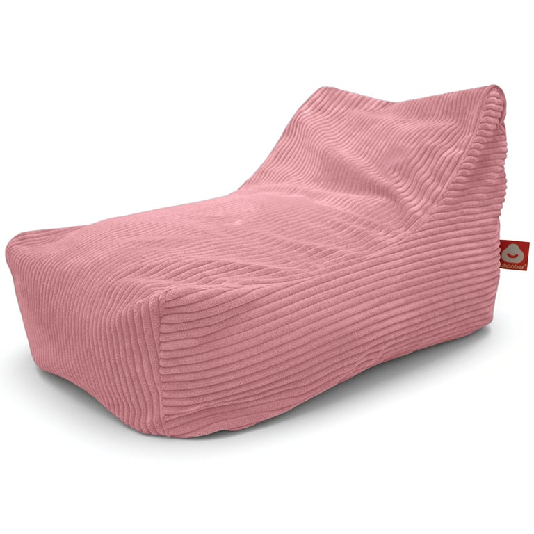 Bali Loungestoel Zitzak Roze Ribfluweel