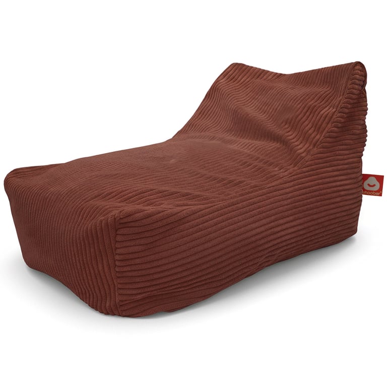 Bali Loungestoel Zitzak Burgundyrood Ribfluweel