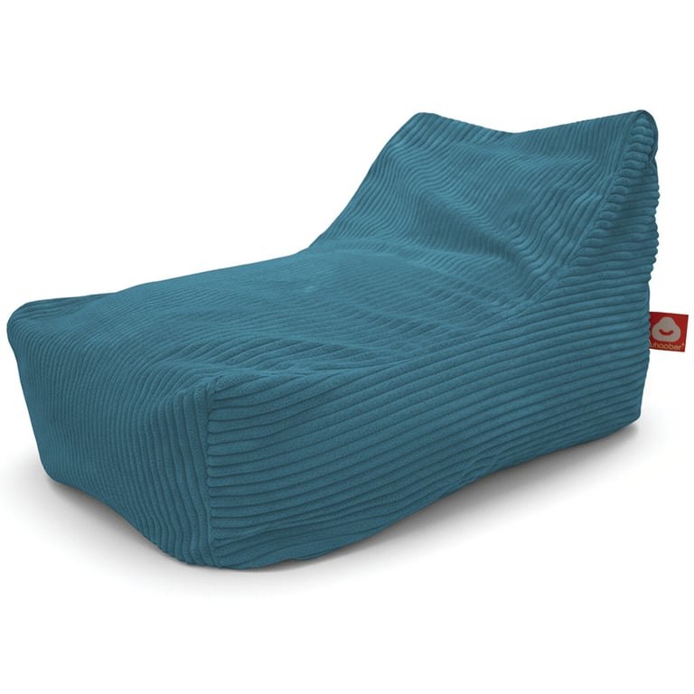 Bali Loungestoel Zitzak Turquoise Ribfluweel