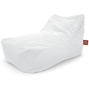 Bali Dikke ribfluweel wit loungezitzak small zijkant