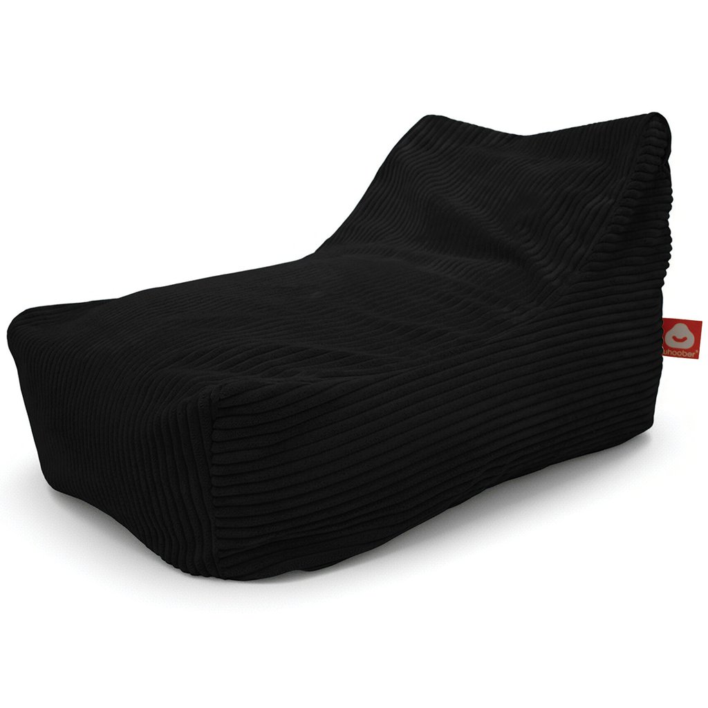Bali Dikke ribfluweel zwart loungezitzak small zijkant