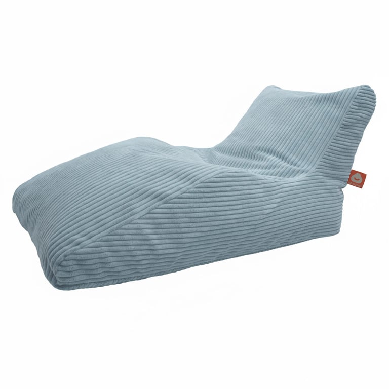 Bali-XL Lounge Zitzak Lichtblauw Ribfluweel