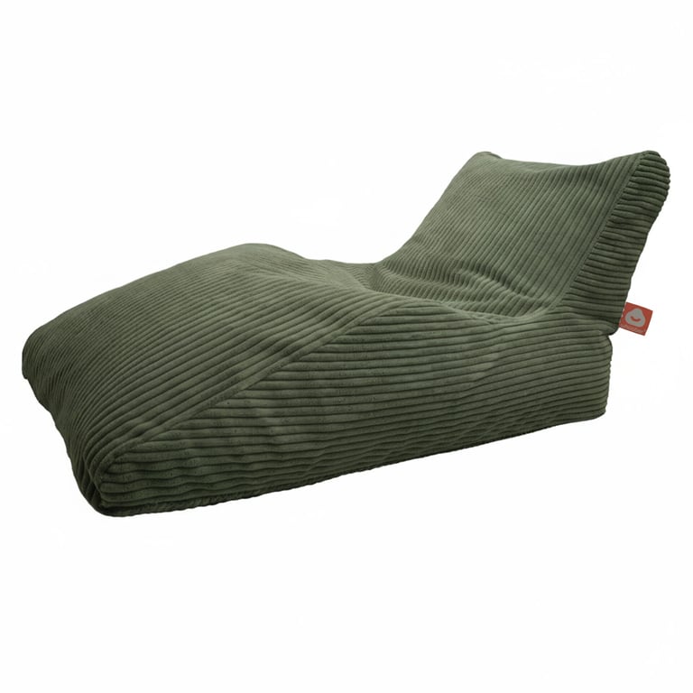 Bali-XL Lounge Zitzak Legergroen Ribfluweel