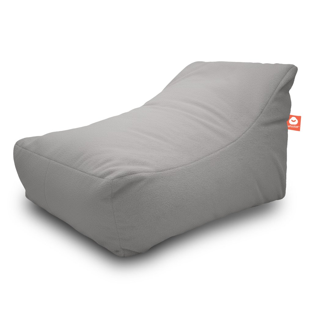 Bali lichtgrijs loungezitzak teddy stof