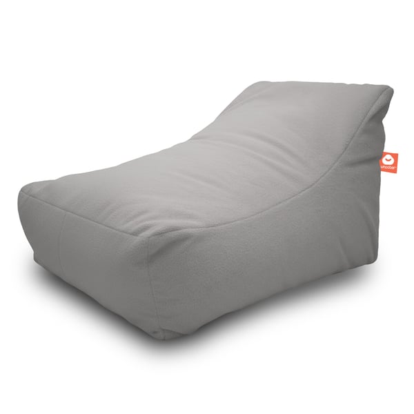 Bali lichtgrijs loungezitzak teddy stof