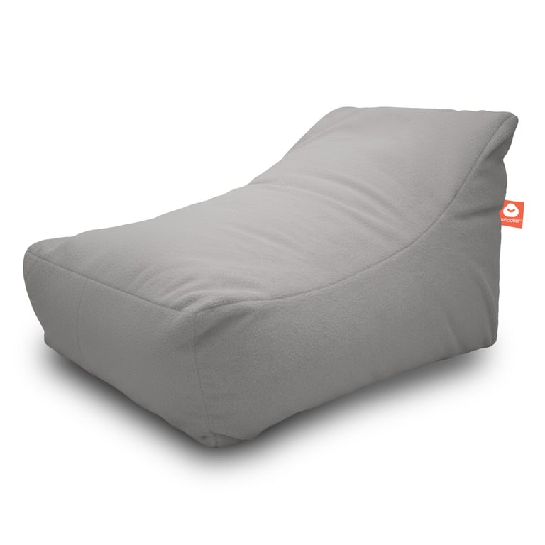 Bali Loungestoel Zitzak Lichtgrijs Teddy