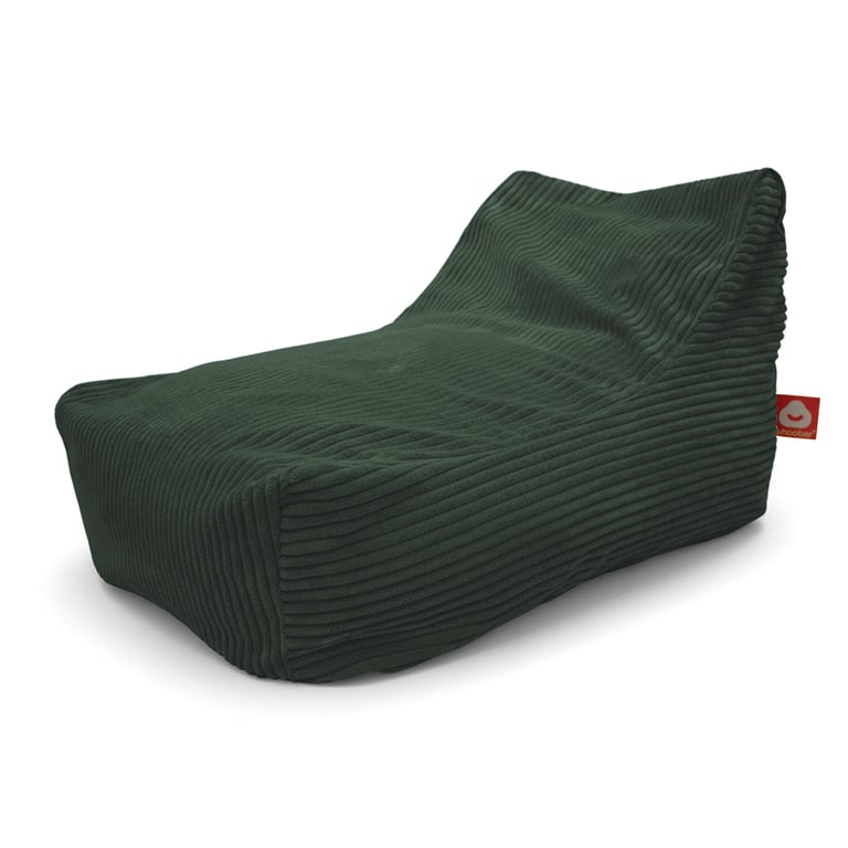 Bali Loungestoel Zitzak Donkergroen Ribfluweel