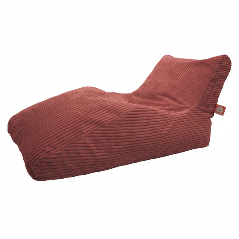 Bali-XL Lounge Zitzak Rood Ribfluweel
