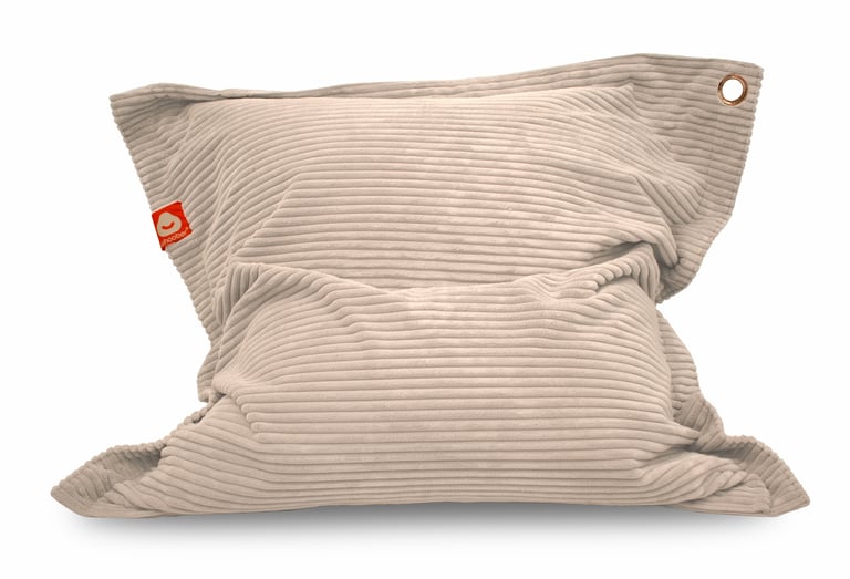 St.Tropez Rechthoekige Zitzak Crème Ribfluweel