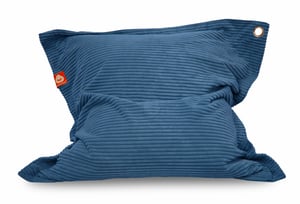 St. Tropez donkerblauwe rechthoekige zitzak dik ribfluweel - Large voorkant staand