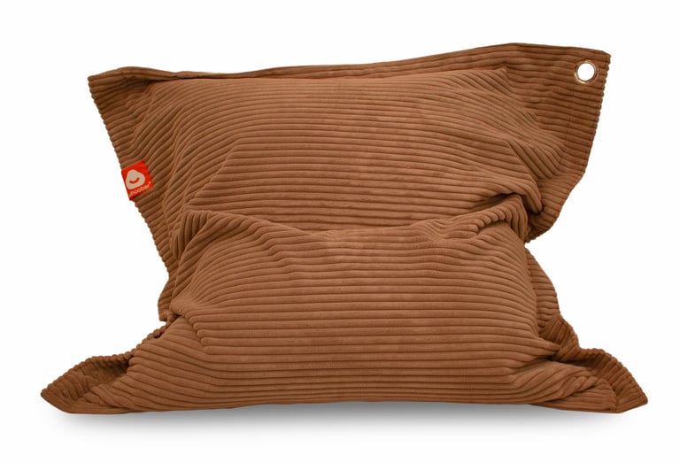 St.Tropez Rechthoekige Zitzak Donkerbruin Ribfluweel