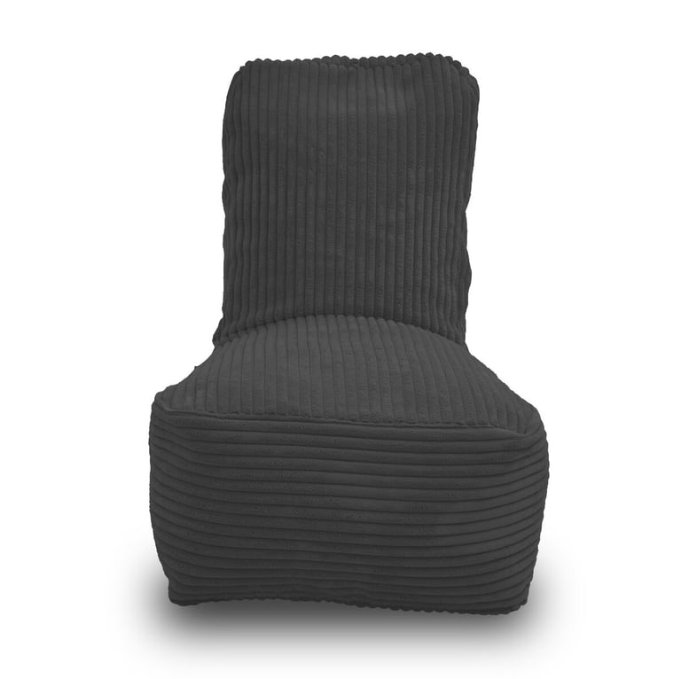 Fiji Kinder Zitzak Antraciet Ribfluweel