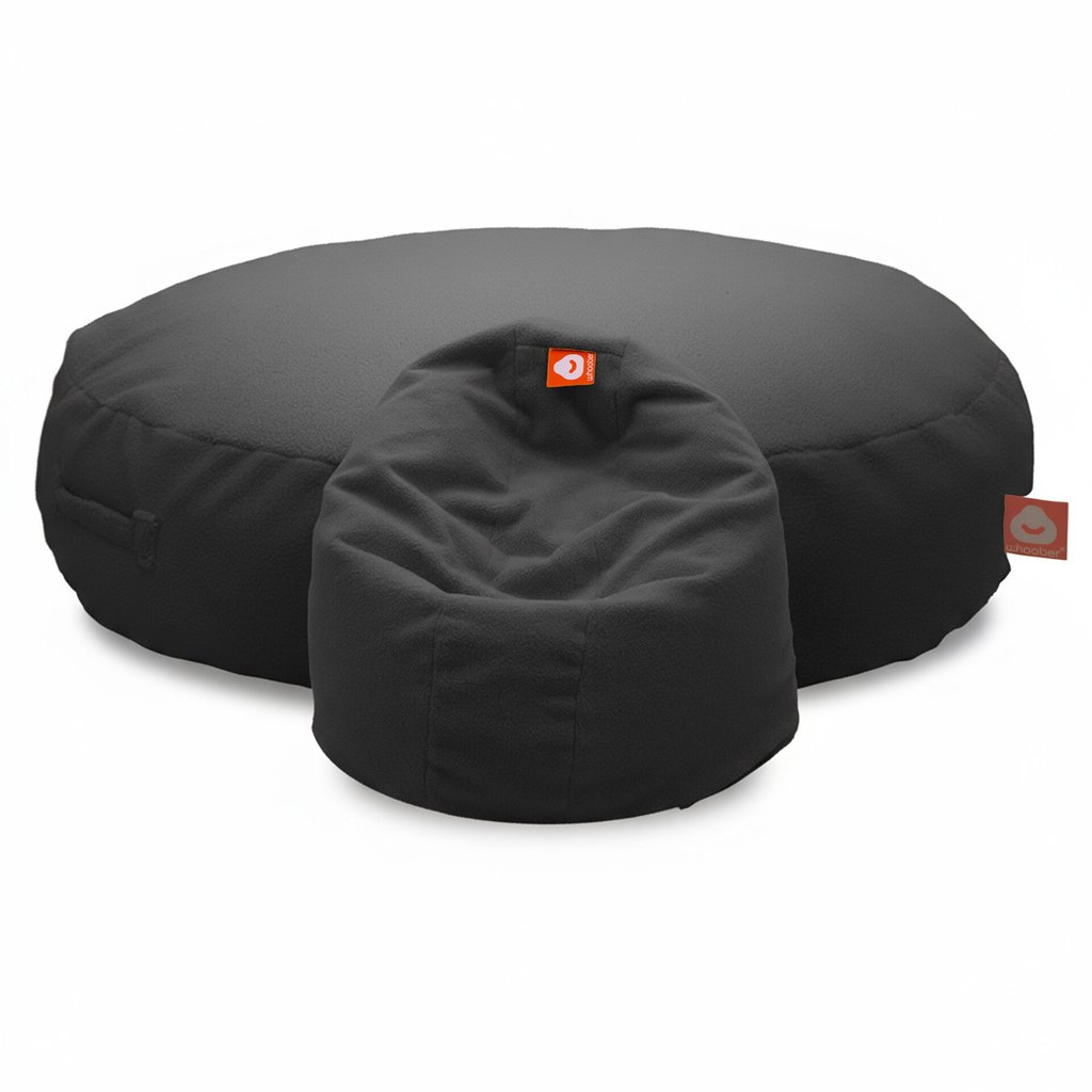 Ibiza-XL Ronde Zitzak Antraciet Teddy