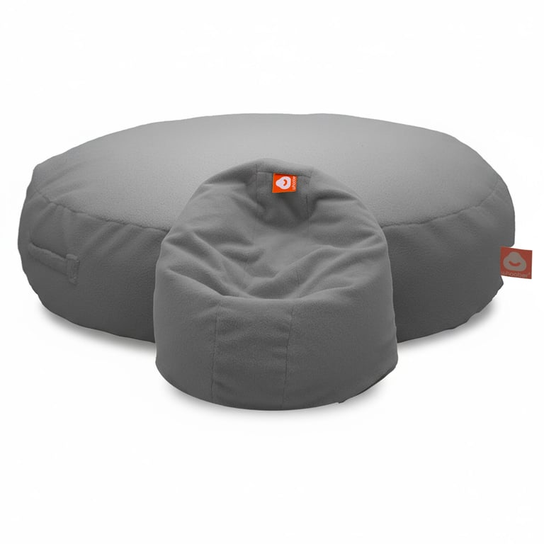 Ibiza Ronde Zitzak Lichtgrijs Teddy