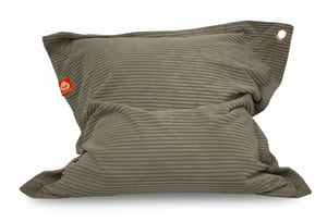 St. Tropez leger groen rechthoekige zitzak dik ribfluweel - Large voorkant staand