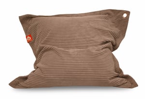 St. Tropez licht bruine rechthoekige zitzak dik ribfluweel staand voorkant