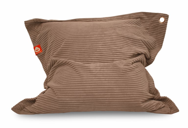 St.Tropez Rechthoekige Zitzak Lichtbruin Ribfluweel