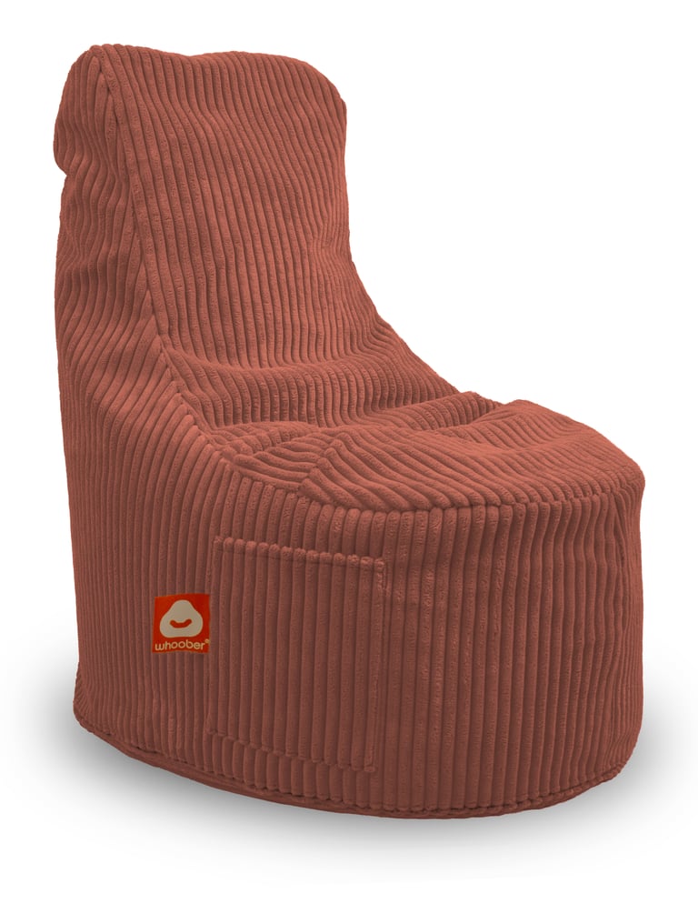 Nice Stoelvormige Zitzak Bordeauxrood Ribfluweel