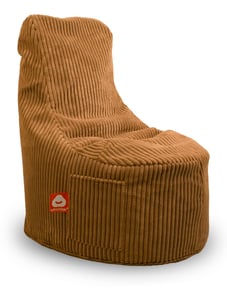 Lichtbruin dik ribfluweel stoelvormige zitzak