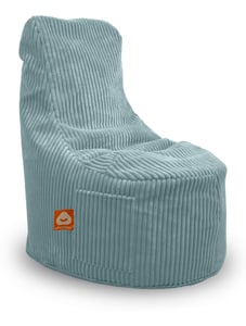 Nice – lichtblauw dik ribfluweel stoelvormige zitzak