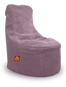 Lichtpaars dik ribfluweel stoelvormige zitzak