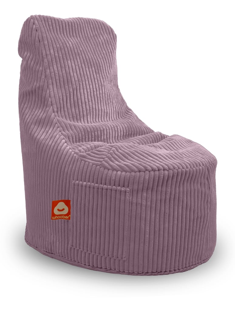 Lichtpaars dik ribfluweel stoelvormige zitzak