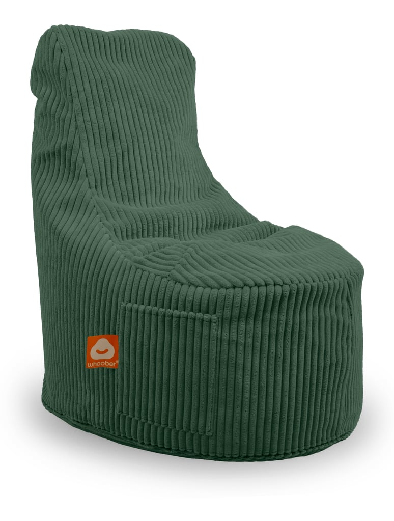 Nice Stoelvormige Zitzak Donkergroen Ribfluweel