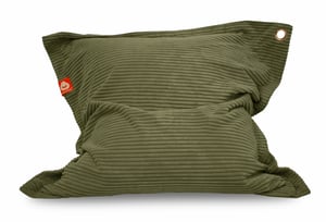 St. Tropez olijfgroene rechthoekige zitzak dik ribfluweel - Large voorkant