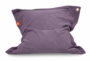 St. Tropez paarse rechthoekige zitzak dik ribfluweel - Large voorkant staand